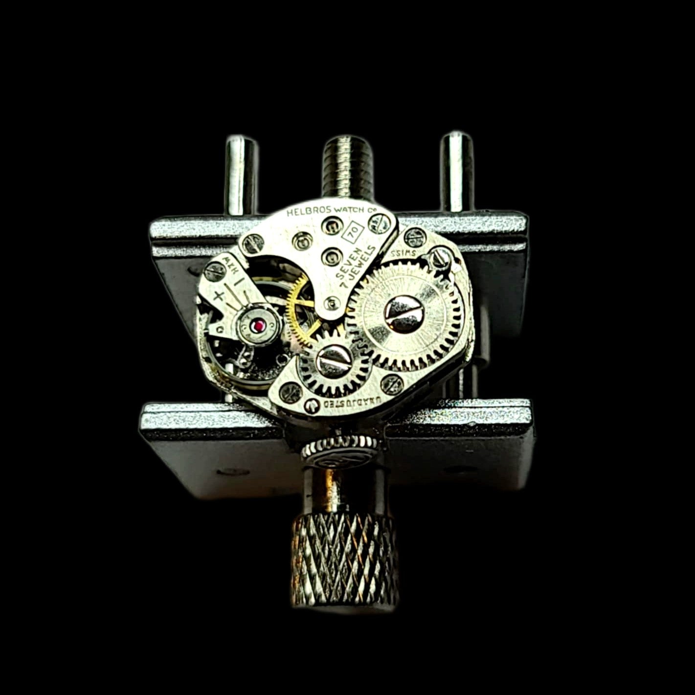 Helbros 10k White Gold Vintage Mechanical Ladies Watch