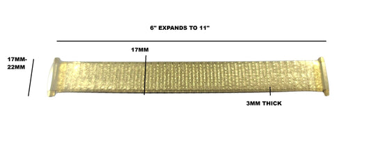Stainless Steel Expansion Vintage Style Flexible Watch Band for 17mm+ Watch Lugs