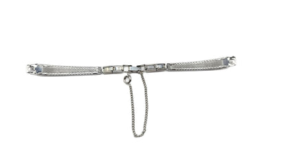 Stainless steel C type partial expansion band with easy to remove/add click together links.