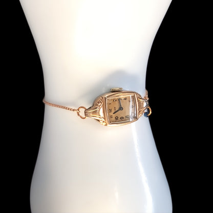 Elgin Rose Gold Vintage 15-Jewelled Mechanical Womens Watch