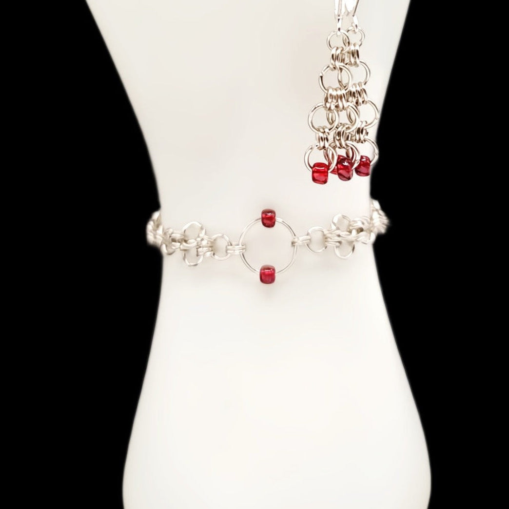 King Henry VII Beheaded Wives Collection-Silver Set Bracelet & Earrings