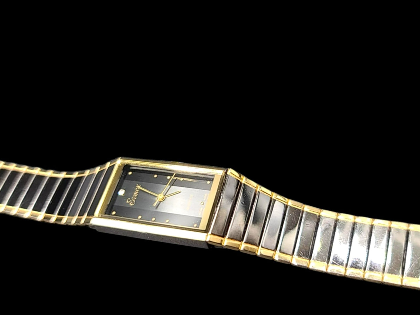 Ermex Diamond Mens Vintage Quartz Dress Watch