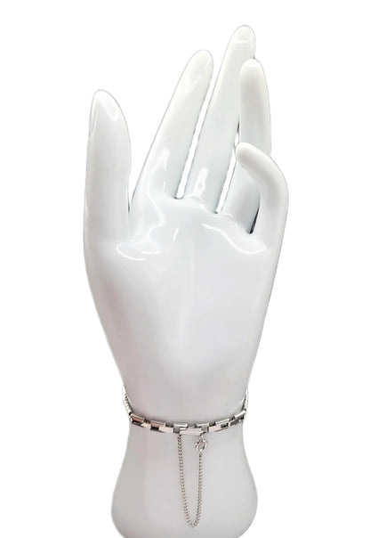 Stainless steel C type partial expansion band with easy to remove/add click together links.