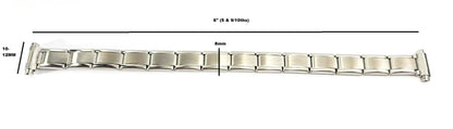 Stainless Steel Easy Adjust Flex Expansion Watch Band For 10-12mm Watch Lugs