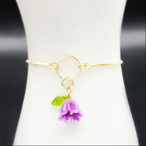 Bellflowers in Purple-Bracelet