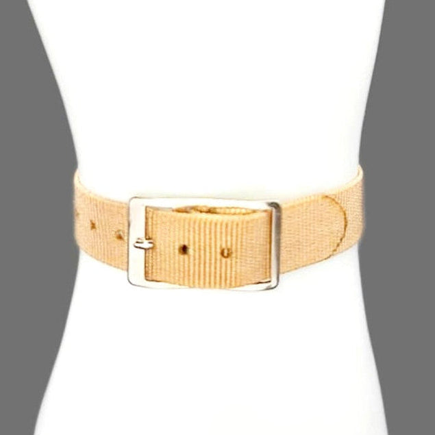 Vintage Style Retro One Piece Nylon Sport Watch Bands in Pastel Brown for 12mm Watch Lugs