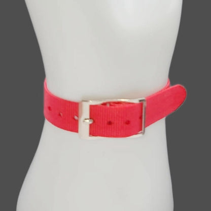 Vintage Style Retro One Piece Nylon Sport Watch Bands in Pastel Red for 12mm Watch Lugs