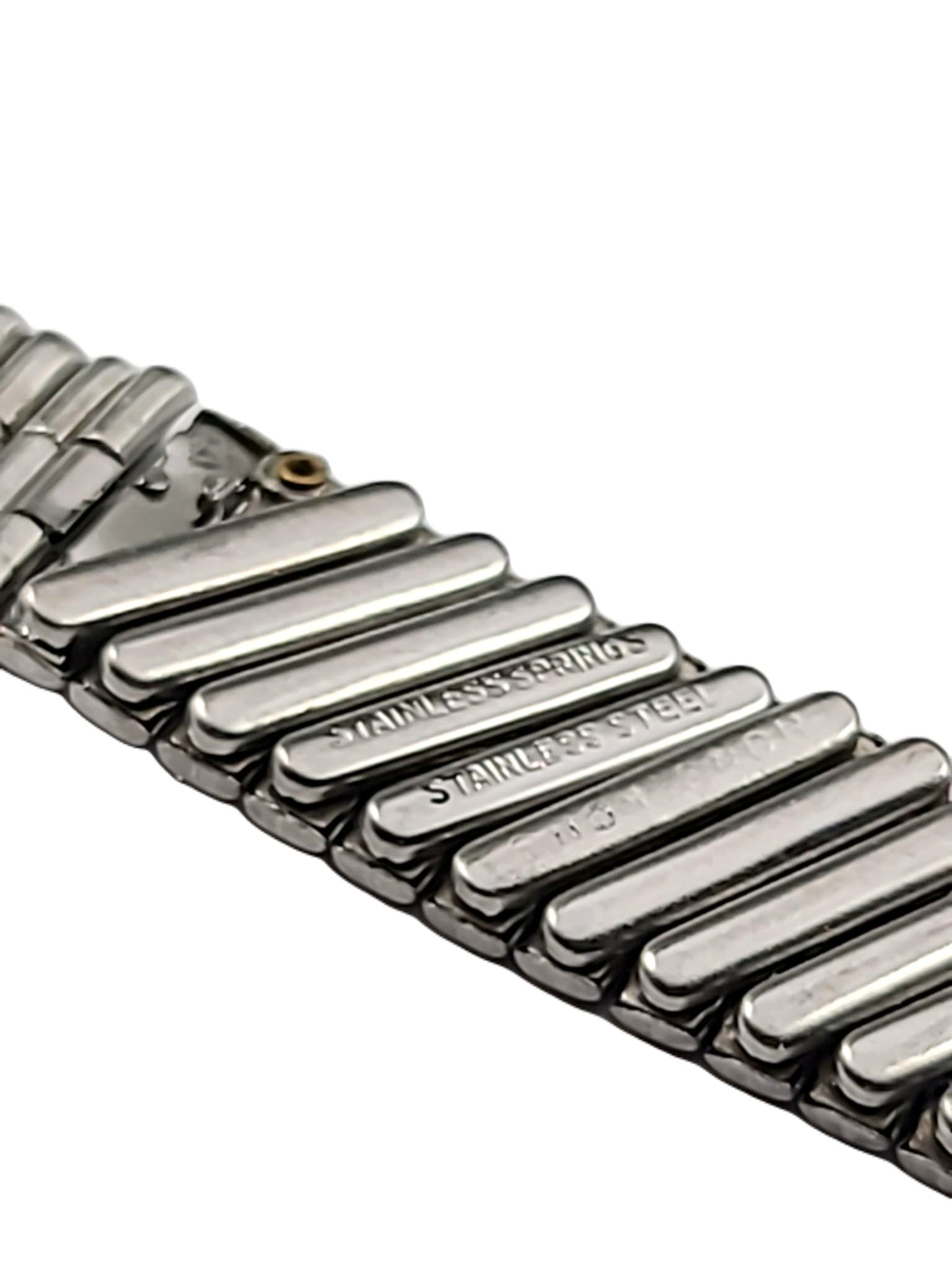 Stainless Steel Partial Expansion/Partial Link Vintage Style Flexible Watch Band for 13-14mm Watch Lugs