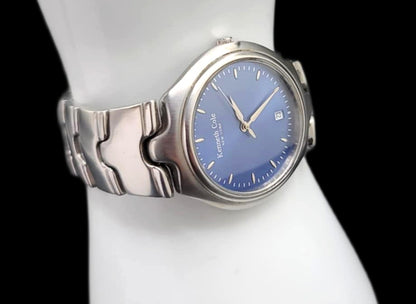 Kenneth Cole-Classy Solid Brass Restored Mens Quartz Analog Watch With Date Display