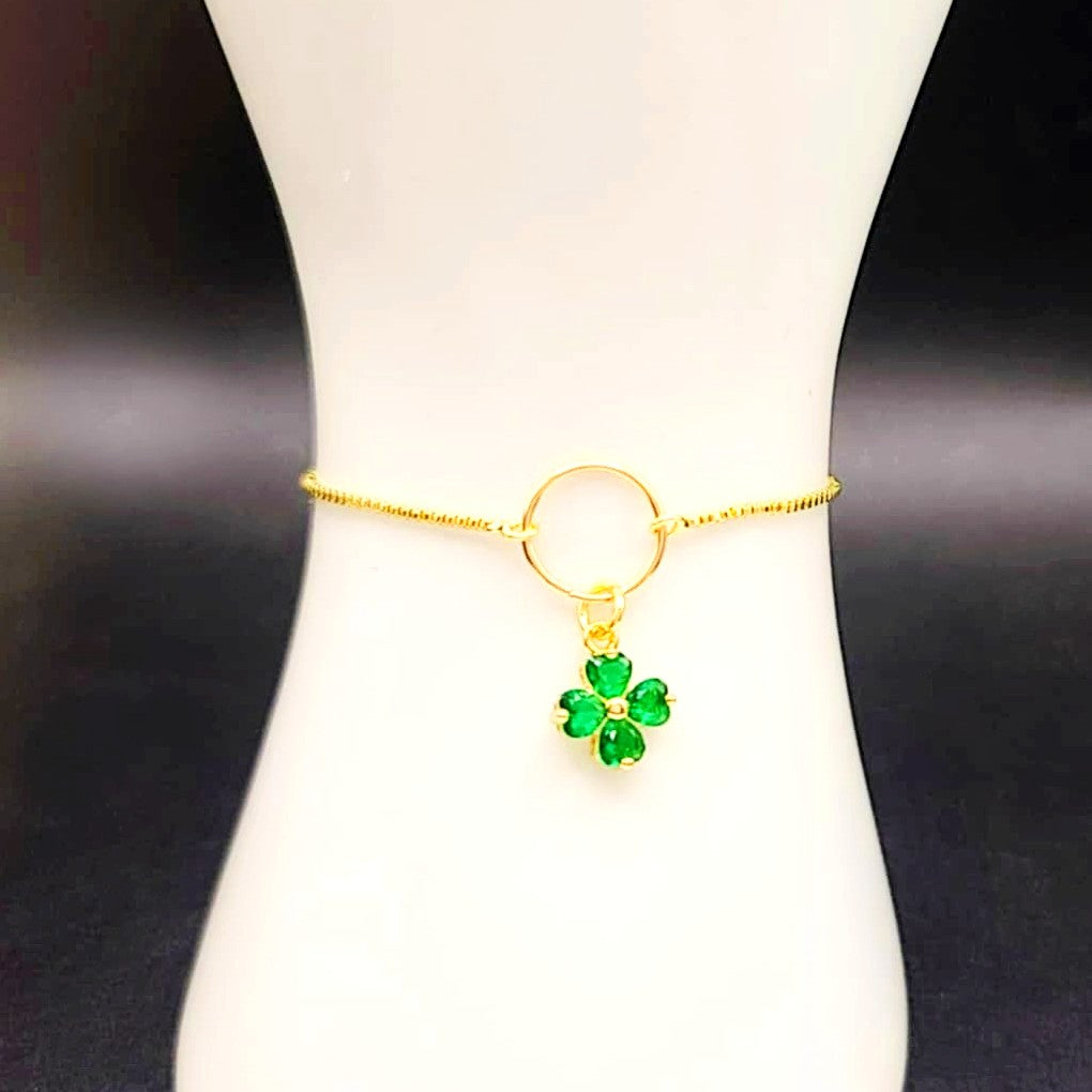 Four Leaf Clovers-Set Earrings & Bracelet