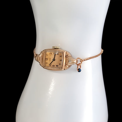 Elgin Rose Gold Vintage 15-Jewelled Mechanical Womens Watch