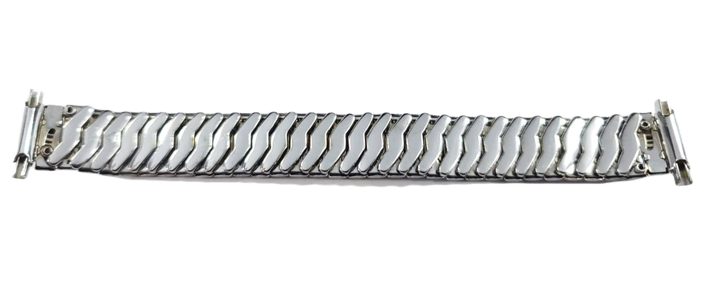 Stainless Steel Expansion Vintage Style Flexible Watch Band for 14mm+ Watch Lugs