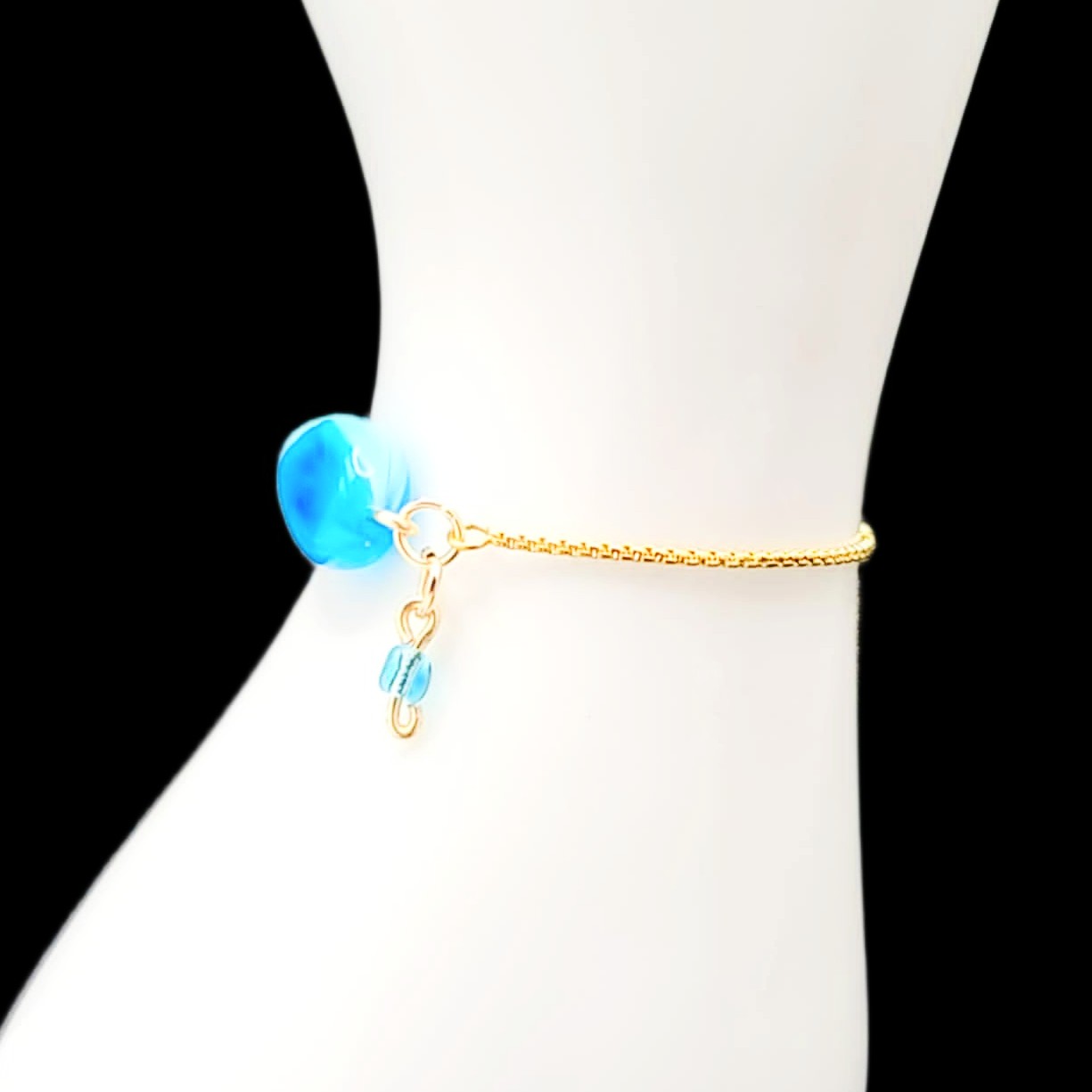 Double Drop Symbol Slider in Baby Blue