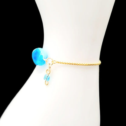 Double Drop Symbol Slider in Baby Blue