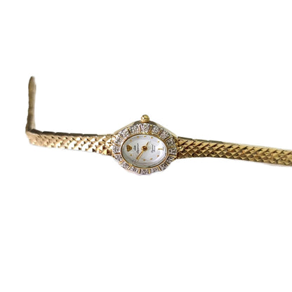 Jules Jurgensen Vintage Ladies Diamond Quartz Brass Watch