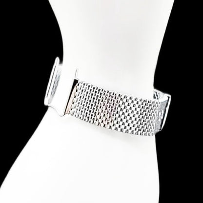 Stainless Steel Mesh Buckle Style Watch Band for 16mm Watch Bands