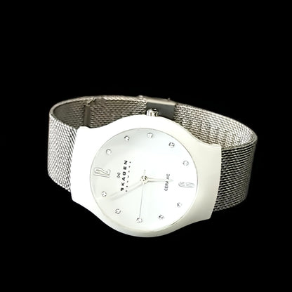 Skagen of Denmark Classy White With Crystals Quartz Watch