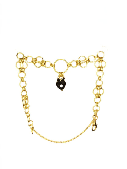 Black Heart Collection-Bracelet Set in 14k gold plate & brass