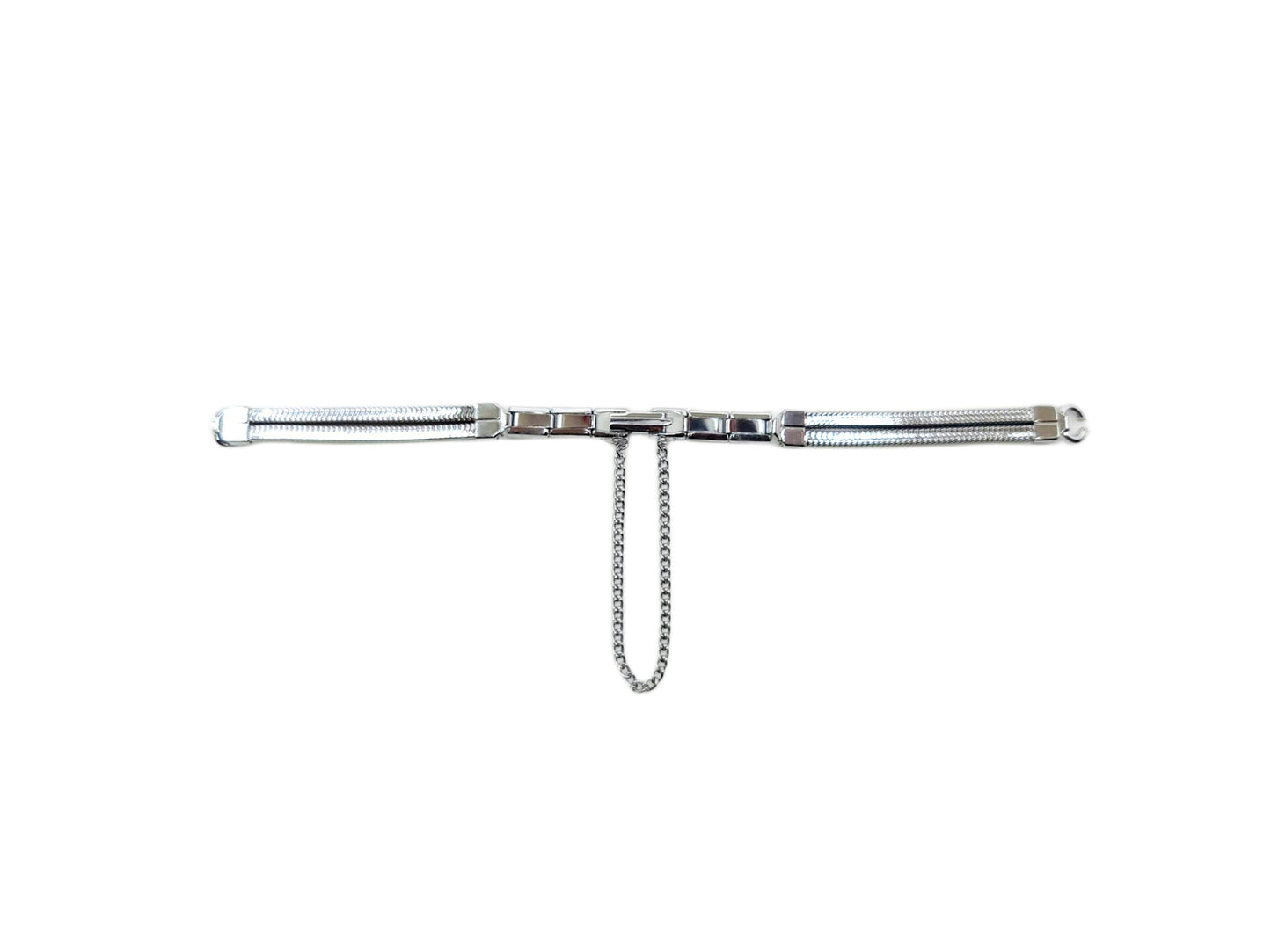 Slinky double rope ring style ladies vintage watch band-Sizeable with partial expansion links at clasp.