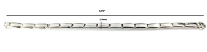 Vintage new unused stock Ladies ring style link flex watch band in stainless steel