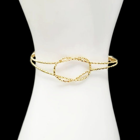 Twisted Gold Stainless Steel Infinity Bracelet