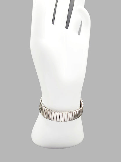 Stainless Steel Partial Expansion/Partial Link Vintage Style Flexible Watch Band for 13-14mm Watch Lugs
