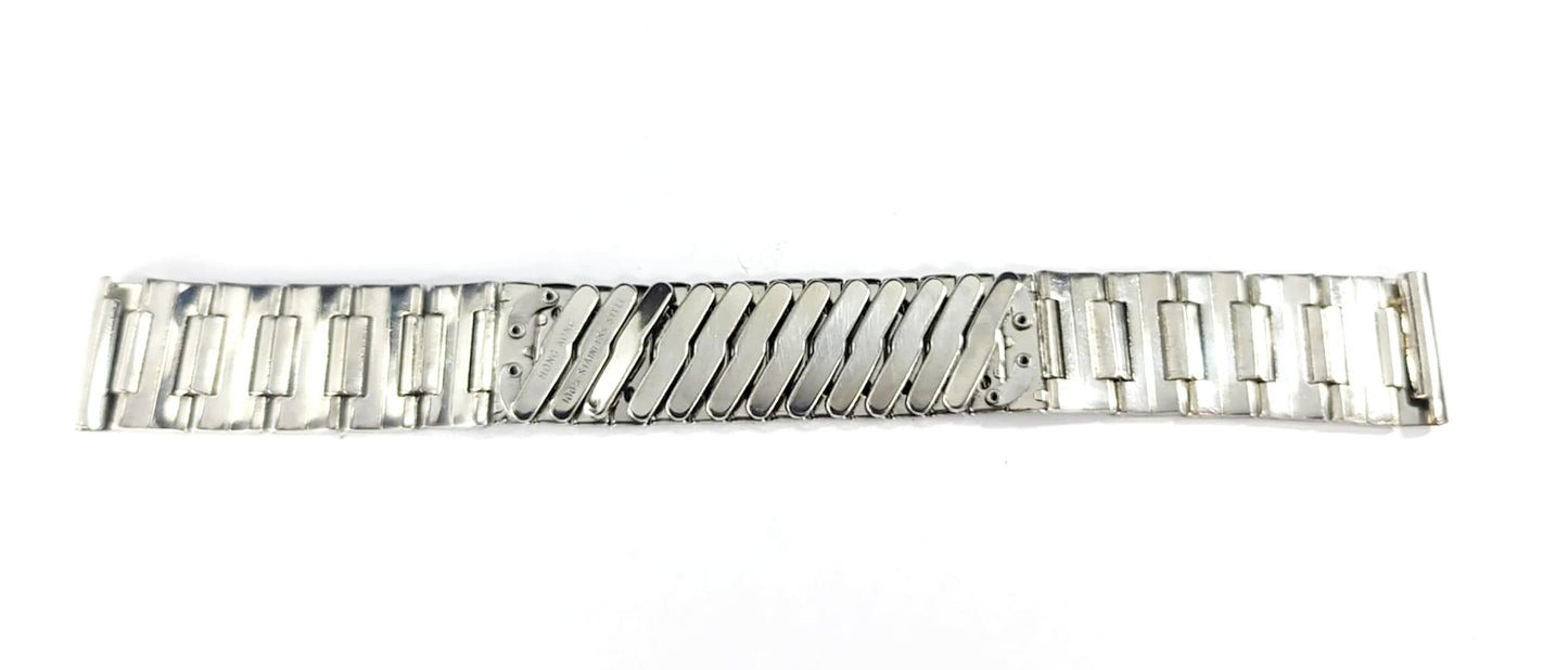 Stainless Steel Partial Expansion Style Watch Band for 17mm Watch Bands