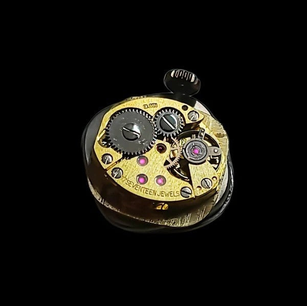 Elgin Made in France 17-Jewel Ladies Vintage Mechanical Watch in Brass