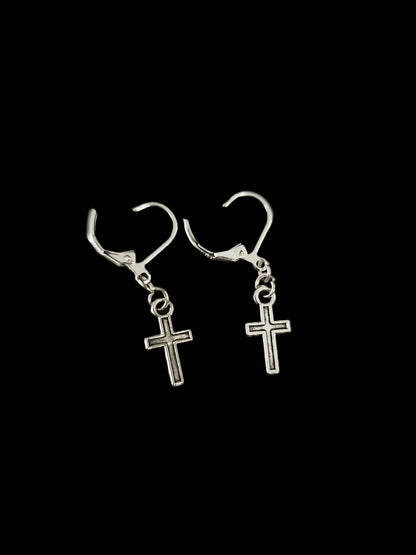 Cross Collection-Goth Crosses-Earrings Set in 925 Sterling