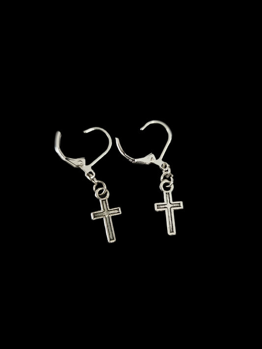 Cross Collection-Goth Crosses-Earrings Set in 925 Sterling