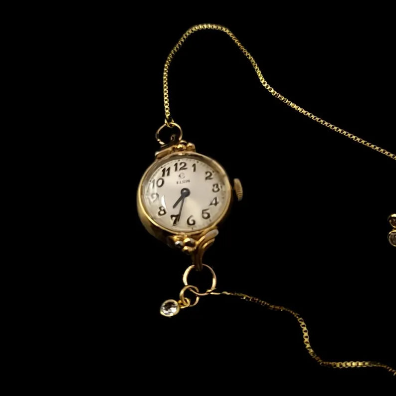 Elgin 10k Gold Plated Vintage Ladies Jewelled Mechanical Watch