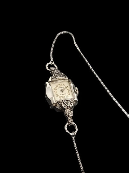 Benrus Swiss Made Vintage Ornate Stainless Steel Mechanical Watch