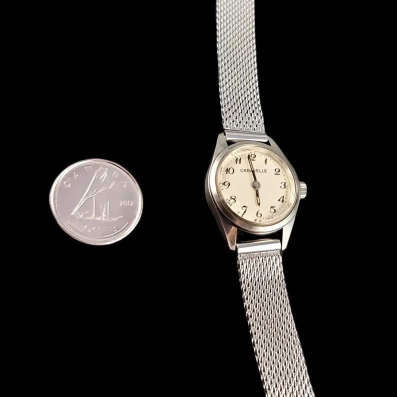 Caravelle by Bulova Tiny Field Style Womens Vintage Mechanical Watch