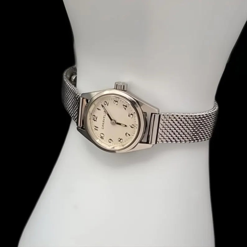 Caravelle by Bulova Tiny Field Style Womens Vintage Mechanical Watch