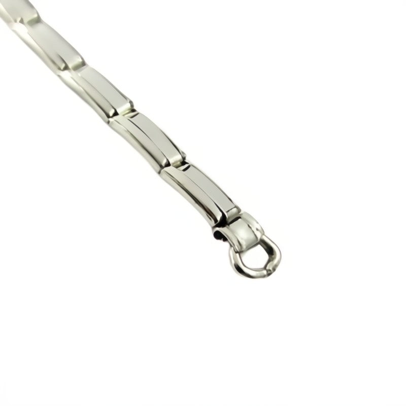 Vintage new unused stock Ladies ring style link flex watch band in stainless steel
