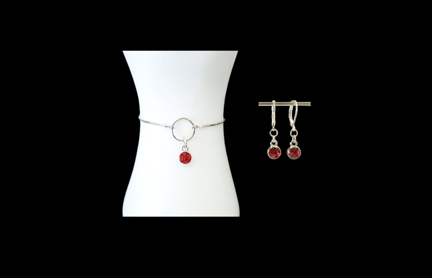 Birthstone Sets-January in Sterling & Stainless
