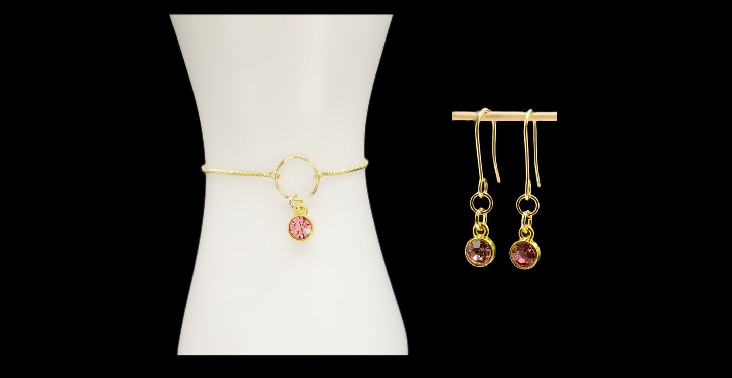 Birthstone Sets-October in 14k Gold Plate, 14k Gold Fill & Brass