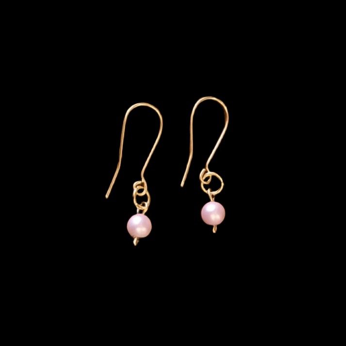Pearls in Mauve-Earrings
