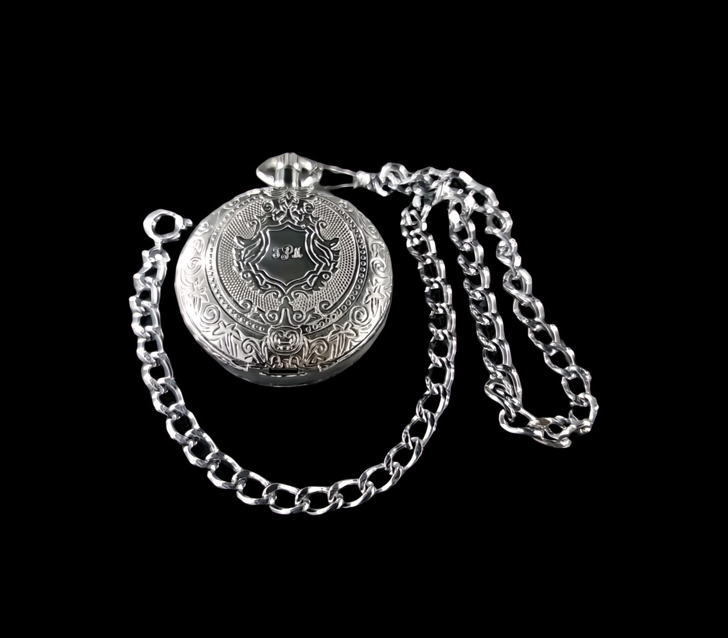 Stainless Steel Silver Pocket Watch Chain 16" x 6mm Wid
