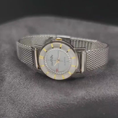 Hana Vintage Quartz Womens Watch With Special Second Hand Feature