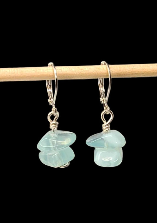 Seaglass in Aqua-Earrings