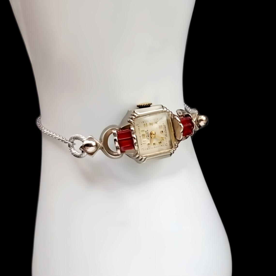 Viking Red Vial Mechanical Vintage Womens Medieval Style Watch
