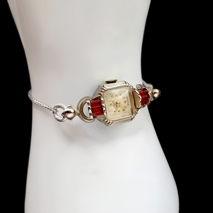 Viking Red Vial Mechanical Vintage Womens Medieval Style Watch