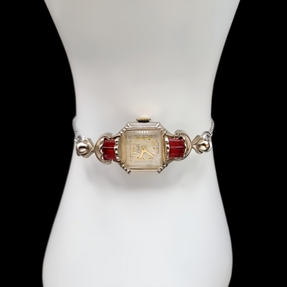 Viking Red Vial Mechanical Vintage Womens Medieval Style Watch